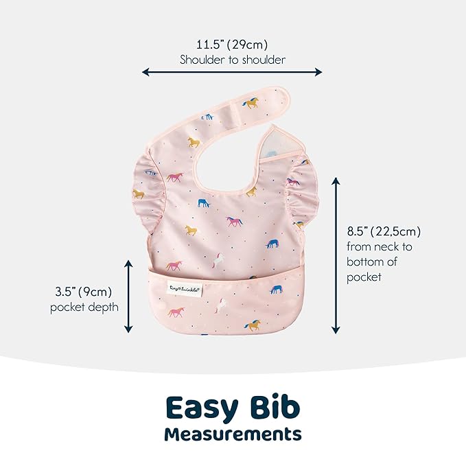 Tiny Twinkle Mess Proof Baby Bibs - Image 6