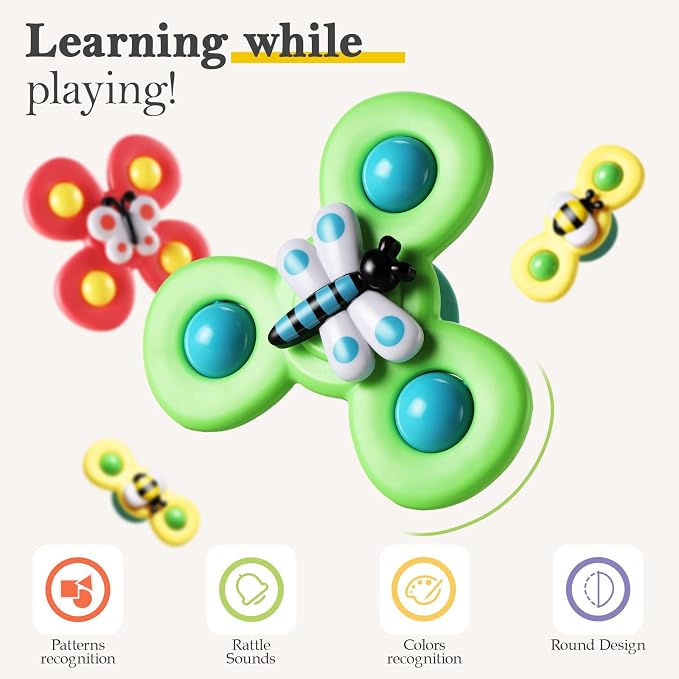 ALASOU 3PCS Suction Cup Spinner Toys - Image 4