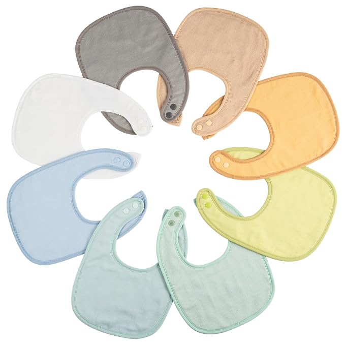 Tiny Twinkle 8 Pack Baby Bibs for Drooling and Teething – Waterproof & - Image 8