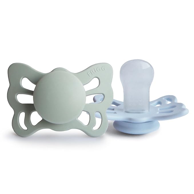 FRIGG Butterfly Anatomical SilkySoft Silicone Baby Pacifier | Made in Denmark | by mushie
