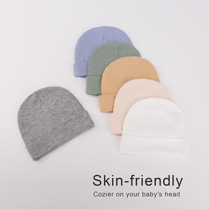 DRESHOW BQUBO 6 Pack Baby Newborn Hats Set - Image 6