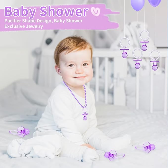 72 Pcs Baby Shower Pacifiers, 2.75’’ Plastic Pacifiers - Image 5