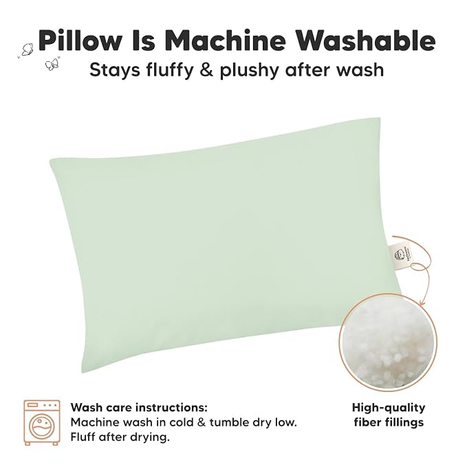 KeaBabies 2-Pack Toddler Pillow 13x18 - Image 4