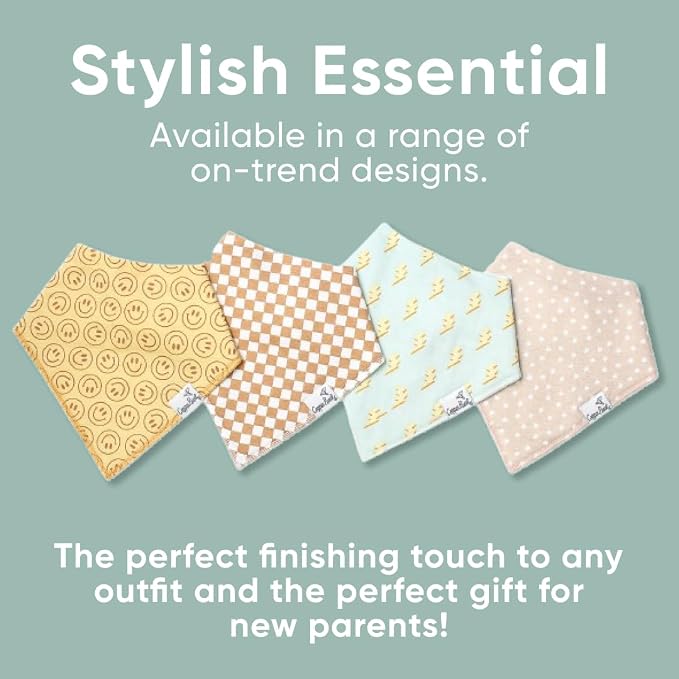 Copper Pearl 4 Pack Soft Cotton Baby Bibs - Image 6