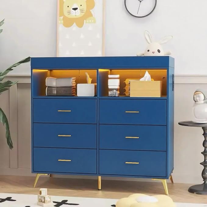 Changing Table Dresser with Drawers, Baby Dresser with Changing Table Top by Babevy-Bealovelybaby