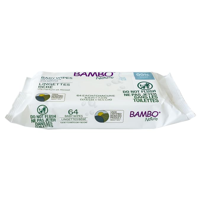 Bambo Nature USDA Certified Biobased Baby Wipes 768 Count - Image 5