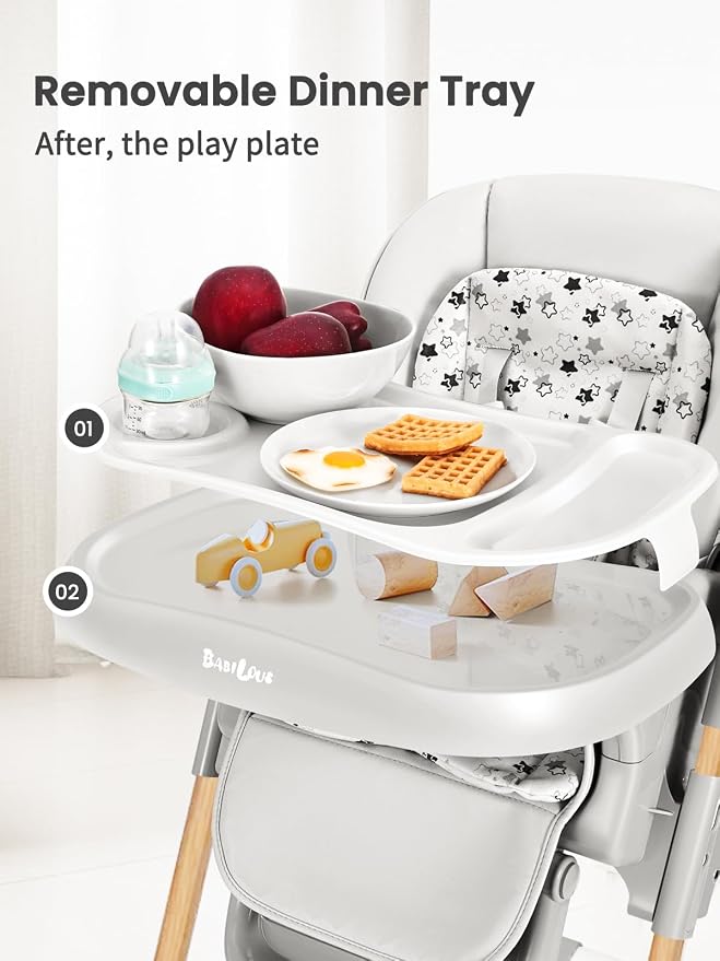 Foldable High Chair with Soft Cushion, High Chairs - Image 5