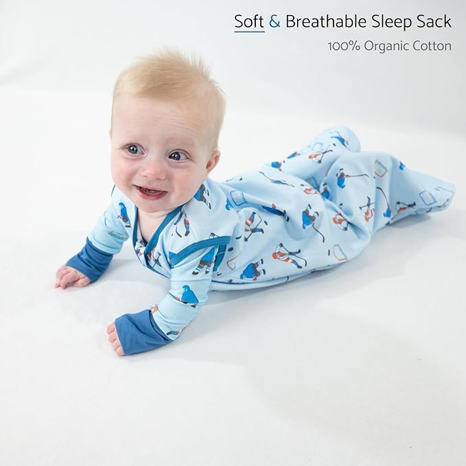 LollyBanks Baby Sleep Sack, 100% Cotton Wearable Blanket 2-Way Zipper Sleep - Image 2