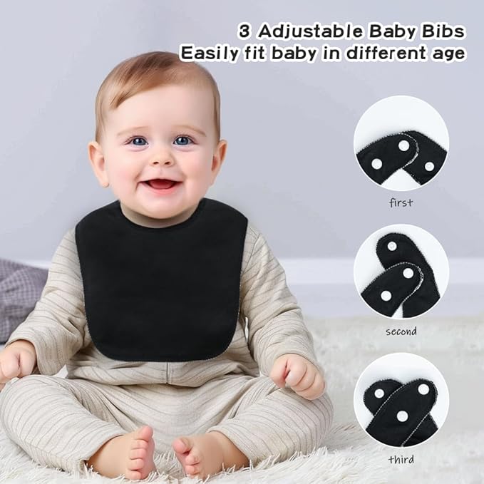 8 Pack Baby Bibs Unisex Adjustable - Image 5