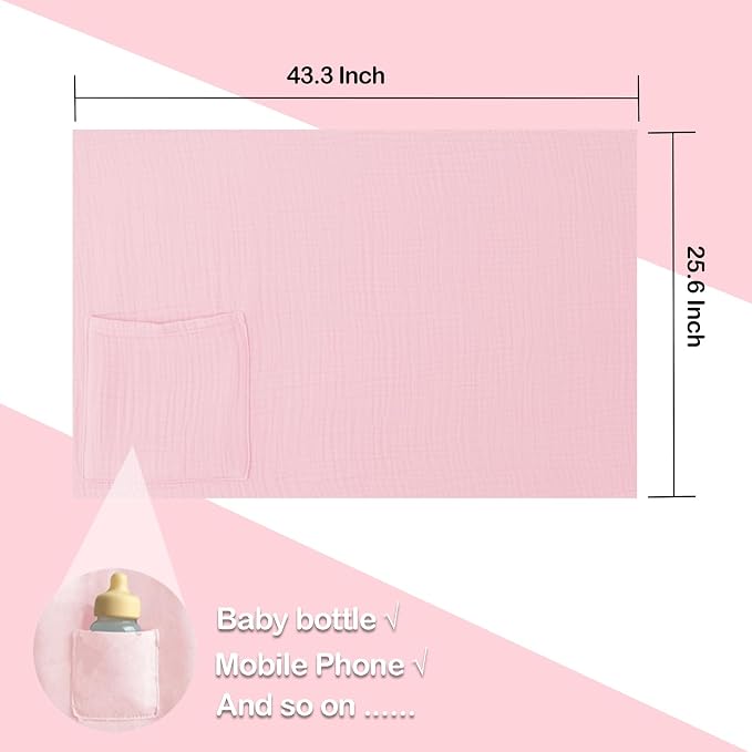 Muslin Nursing Covers for Breastfeeding, Arch Neckline Breast Feeding Covers - Image 3