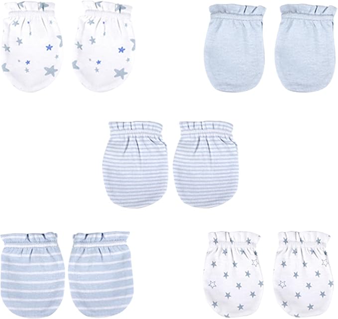 5 Pairs Baby Not Scratch Mittens 0-6 Months New Born Boy Girl Gloves Cute by falianni
