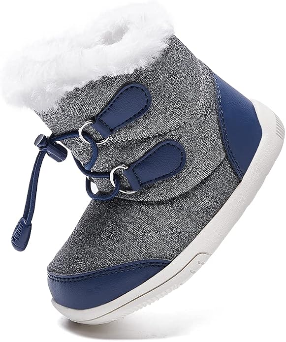BMCiTYBM Toddler Baby Snow Boots Winter Shoes Boys Girls Cold Weather Baby Faux - Image 5