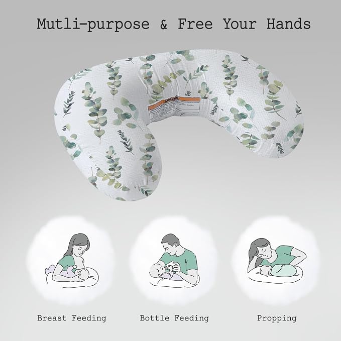 Little Grape Land Nursing Pillow, Soft 100% Cotton Breastfeeding Pillow - Image 3