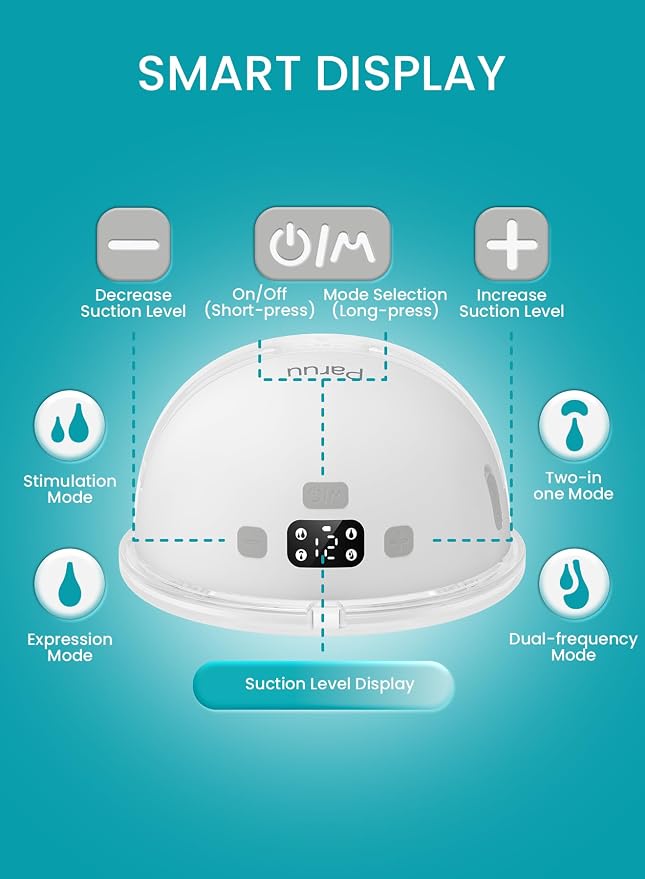 Paruu Hands Free Breast Pump P16, Wearable Breast Pump Electirc Portable - Image 4