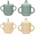 Silicone Toddler Cups Set, 2 Straw Cups and 2 Sippy Cups by Unknown