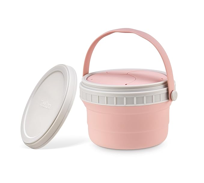 No Spill Silicone Toddler Snack Containers, Detachable Silicone Flap by Tegion