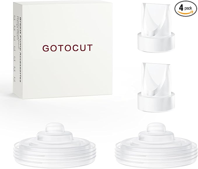 4 Pack Replacement Parts for Momcozy M5 Breast Pump, Replace to Mom Cozy M5 by GOTOCUT