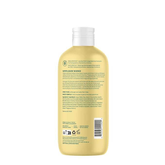 ATTITUDE Body Wash, EWG Verified Shower Gel, Dermatologically Tested, Plant and - Image 6