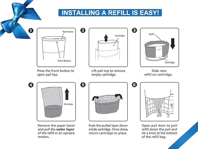 Diaper Pail Refills Increased 30% length Compatible - Image 5