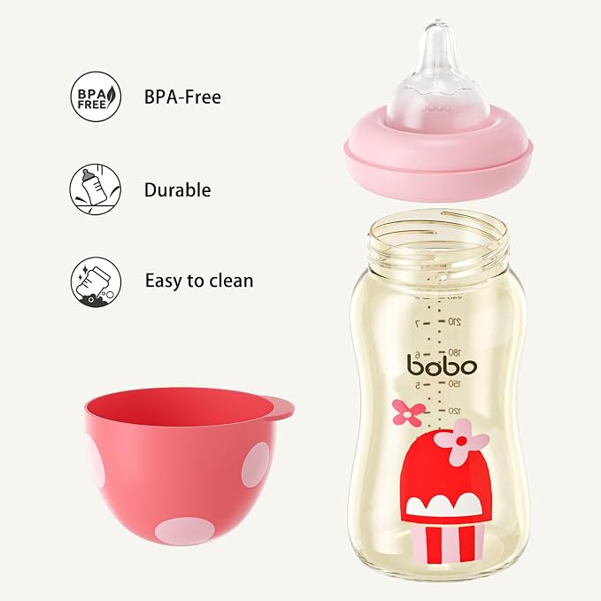 YOHKOH PPSU Baby Bottle Wide Neck, Newborn Anti-Colic Baby Bottle - Image 6