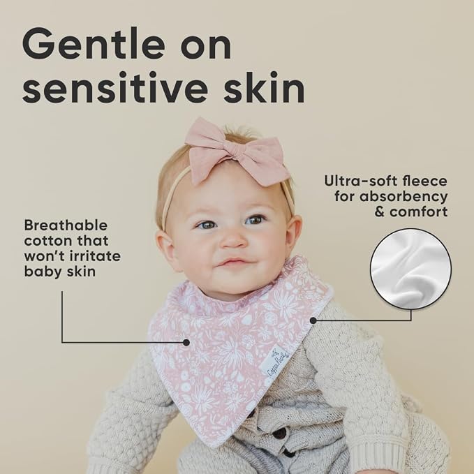 Copper Pearl 4 Pack Soft Cotton Baby Bibs - Image 4
