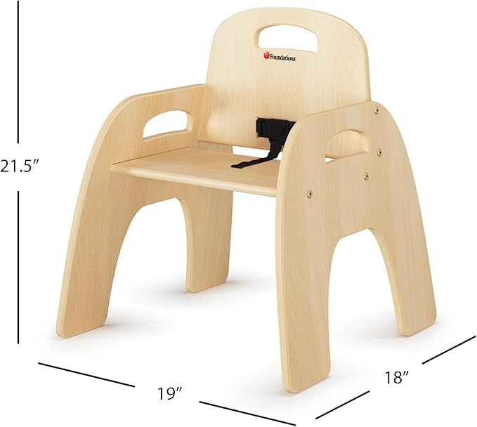 Foundations Simple Sitter Low Wood Feeding Chairs Multipack, Wide No-Tip Base - Image 3