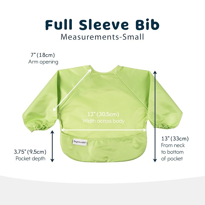 Tiny Twinkle Long Sleeve Bib for Babies & Toddlers – 2 Pack Waterproof Smock - Image 5