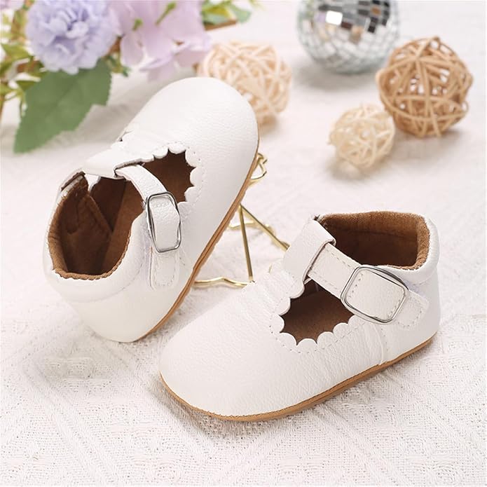 COSANKIM Baby Girls Mary Jane Flats Shoes Anti-Slip Rubber Sole Infant Toddler - Image 5
