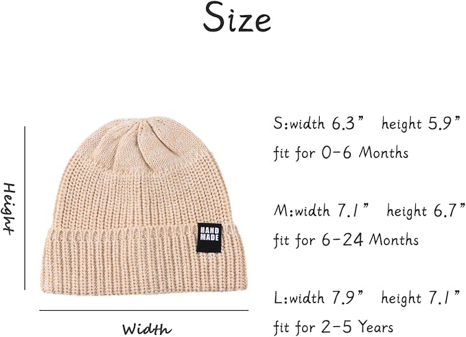 JANGANNSA Simple Knitted Baby Beanie Hip-Hop Boys Winter Hat Toddler Kids Bonnet - Image 7