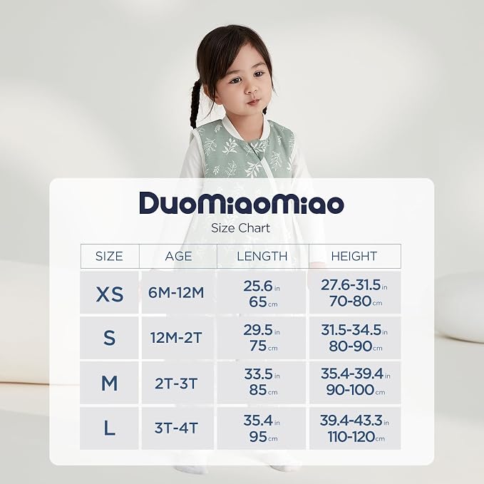 Duomiaomiao 0.5 TOG Toddler Sleep Sack 12-24 Months 100% Cotton Lightweight - Image 8
