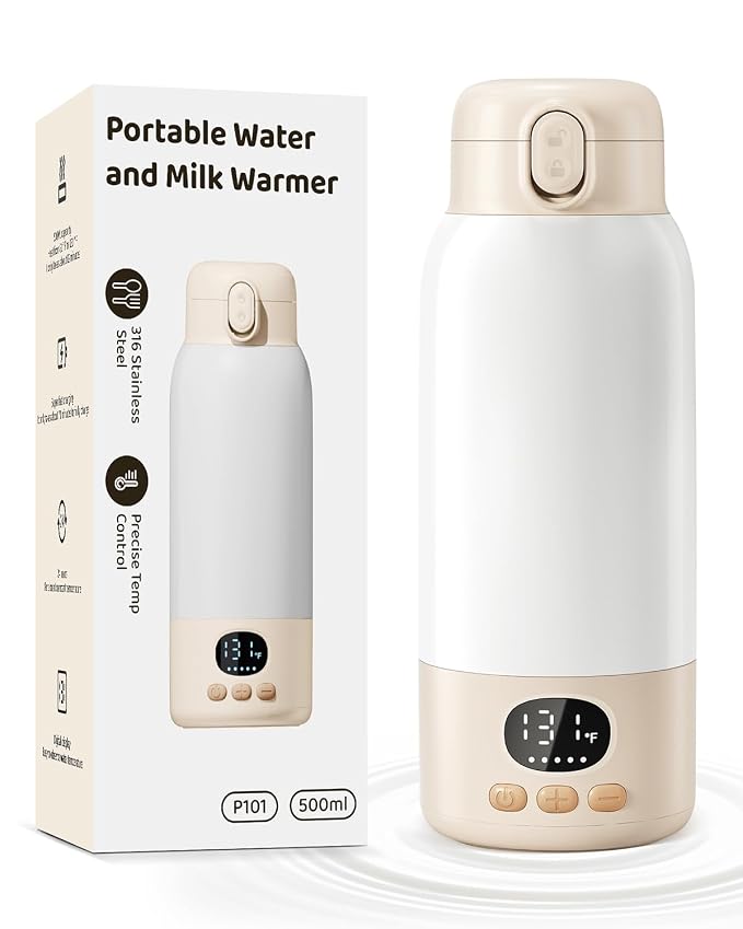 Portable Bottle Warmer for Travel, Milk Warmer for Breast Milk Formula & Water by Lxlu