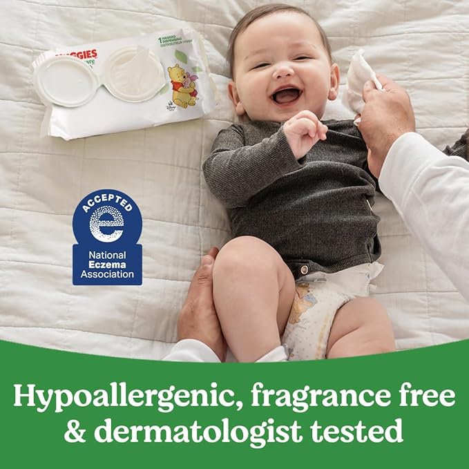 Huggies Natural Care Sensitive Baby Wipes, Hypoallergenic, 6 Flip-Top Packs - Image 5