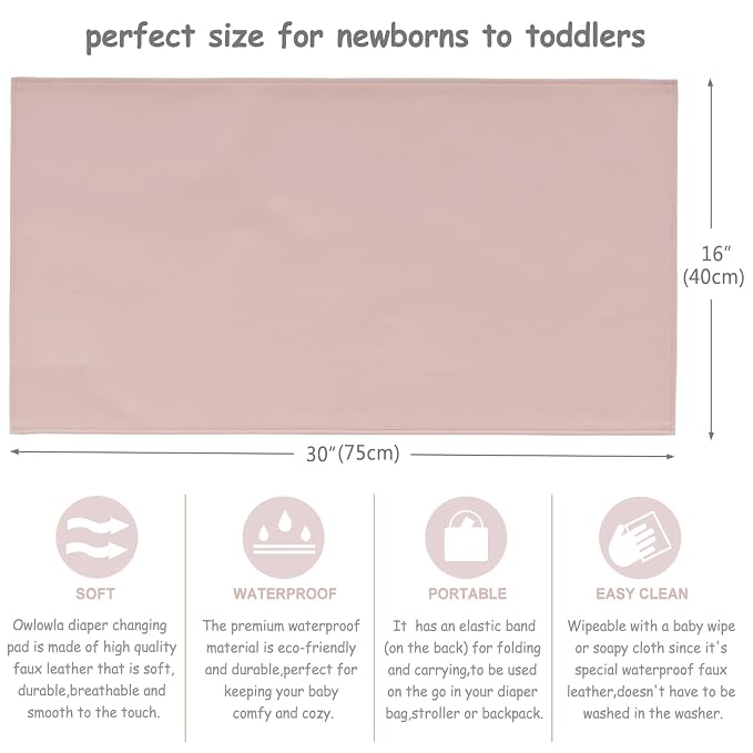 Owlowla Baby Diaper Changing Pad Portable Changing Mat Travel Changing Pad Liner - Image 4