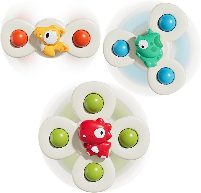 ALASOU 3PCS Suction Cup Spinner Toys by ALASOUdedicatedforbabies