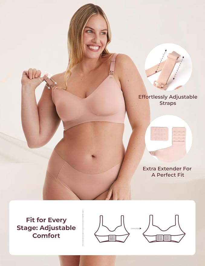 Momcozy Nursing Bras for Breastfeeding, YN21 Seamless Ultra Comfort Maternity - Image 4