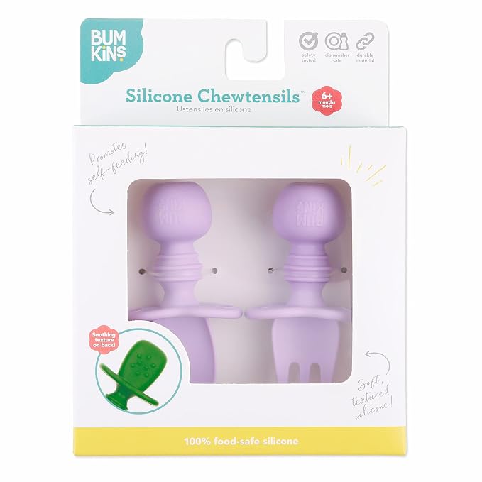 Bumkins Baby Utensils Set, Chewtensils Silicone Spoons - Image 7