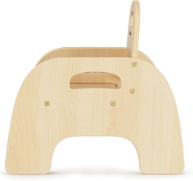 Foundations Simple Sitter 7” Low Wood Feeding Chairs, Wide No-Tip Base - Image 4