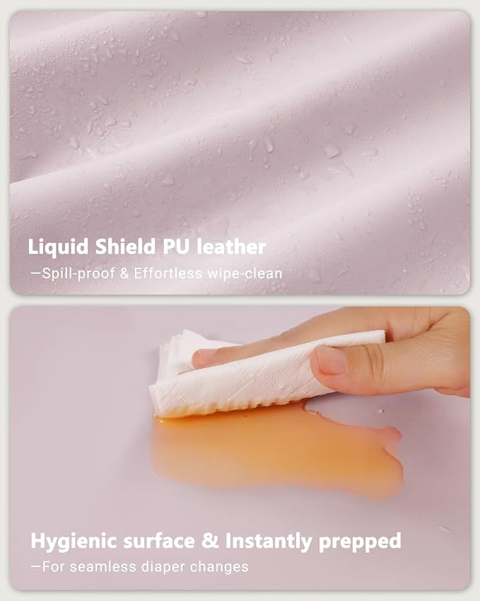 Vegan Leather Waterproof Baby Changing Pad - Image 2