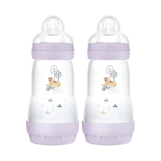 MAM Easy Start Anti-Colic Baby Bottle 9 oz, Medium Flow, Breastfeeding-Like by MAMBabyUSA