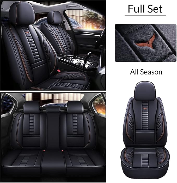 Waterproof 5 Car Seat Covers for Suzuki 1999-2025 95% Models, Premium Faux - Image 2