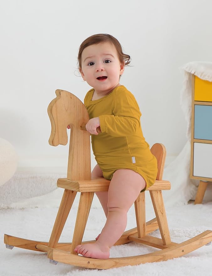 Jimonda Bamboo Baby Bodysuit Long Sleeve Infant Romper Soft Boy Girl Unisex - Image 3