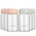 COMI Wide Neck Glass Breastmilk Collection n Storage Bottle, 4 Packs, 6oz by COMI