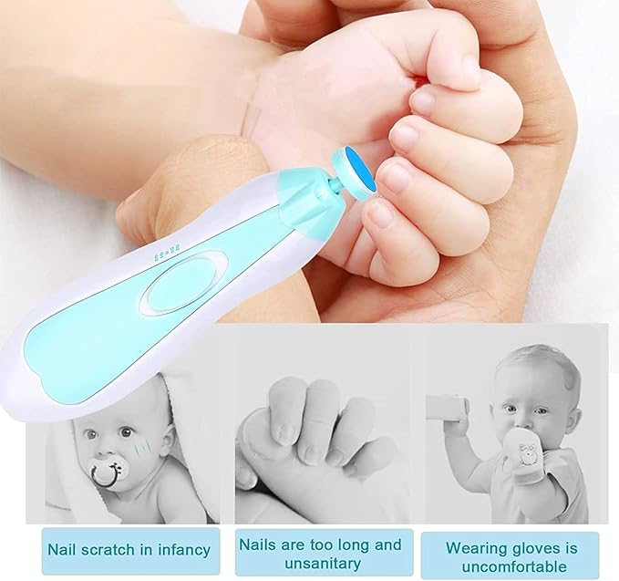 Baby Healthcare and Grooming Kit, Electric Safety Nail Trimmer Baby Nursery Set - Image 2