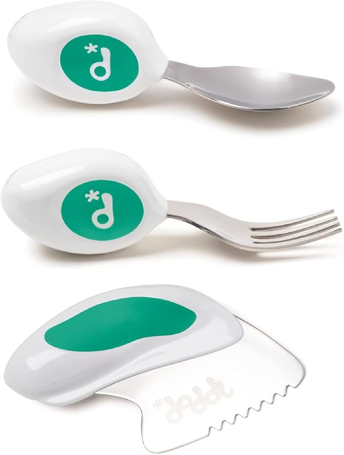 doddl Toddler Utensils, Ergonomic Fork Spoon and Knife Set by doddl