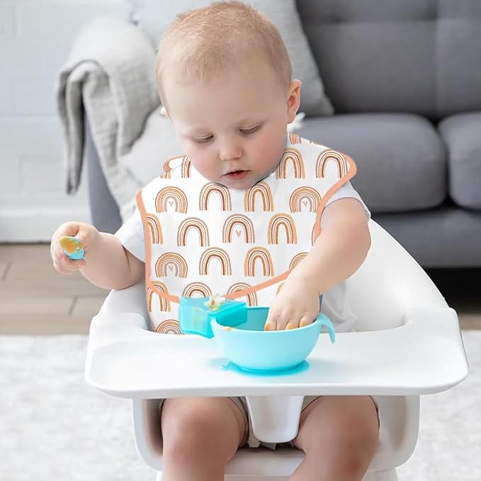 3-Pack Waterproof Baby Bibs for Eating - Image 2