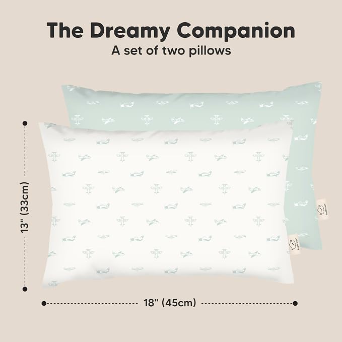 KeaBabies 2-Pack Toddler Pillow 13x18 - Image 3