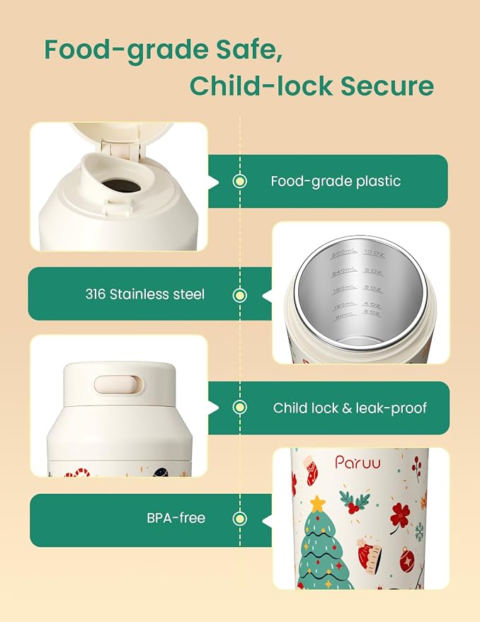 Paruu Portable Bottle Warmer for Travel, Easy-Clean Wide Mouth, Portable Milk - Image 7