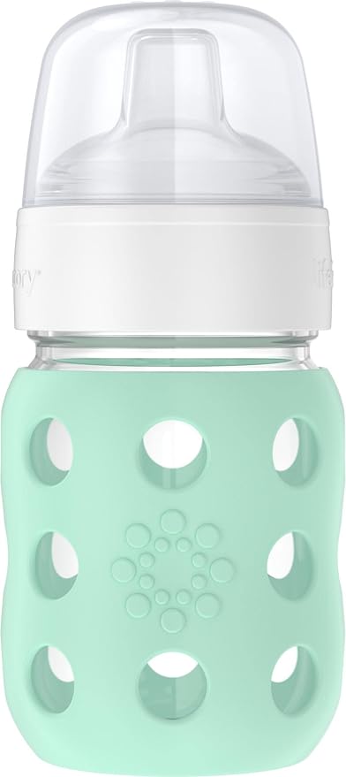Lifefactory 8-Ounce Wide Neck Glass Baby Bottle by Lifefactory