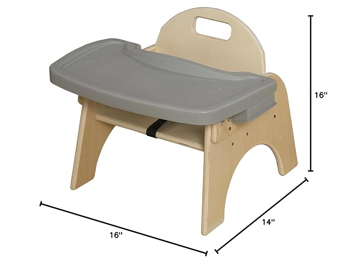 7" H Wooden Stackable Feeding Chair - Image 7