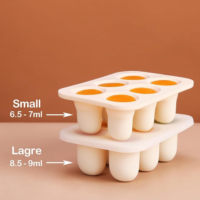 Baby Food Freezer Tray with Lid 2 Pack, Silicone Breastmilk Popsicle Mold - Image 2